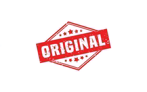 ORIGINAL rubber stamp with grunge style on white background vector