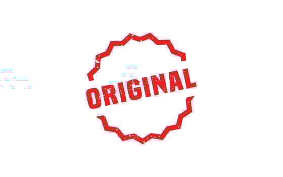 ORIGINAL rubber stamp with grunge style on white background vector
