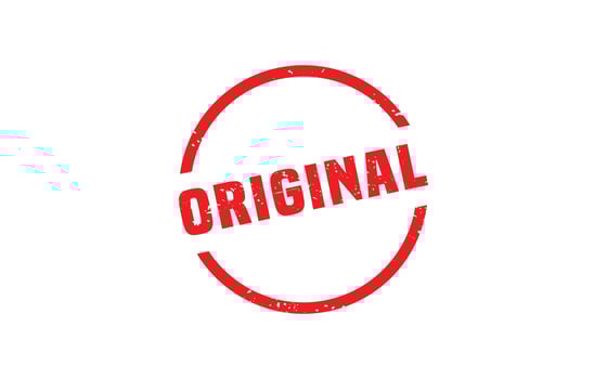 ORIGINAL rubber stamp with grunge style on white background vector