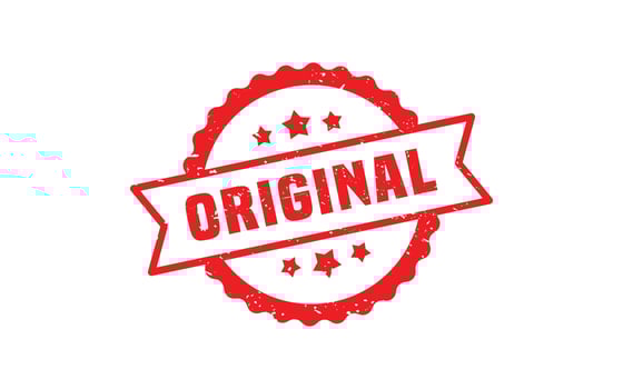 ORIGINAL rubber stamp with grunge style on white background vector