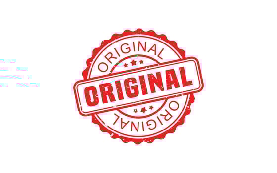 ORIGINAL rubber stamp with grunge style on white background vector