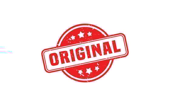 ORIGINAL rubber stamp with grunge style on white background vector