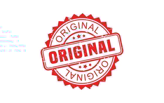 ORIGINAL rubber stamp with grunge style on white background vector