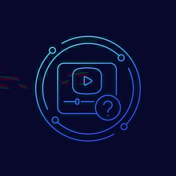 explainer video line icon for web vector