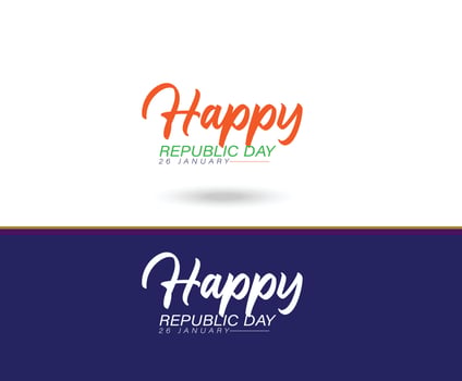 Indian Republic day concept with text 26 January vector