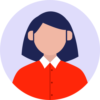 Female user avatar icon in flat design style. Person signs illustration. png