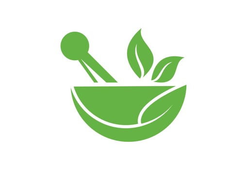 Modern Medical and health care center Ayurvedic logo design, Vector illustration
