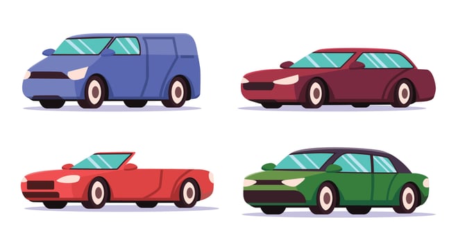 car vehicles transport in flat style vector illustration