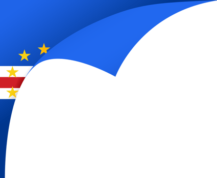 Cape Verde flag wave isolated on png or transparent background