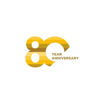 80th Anniversary celebration logo vector