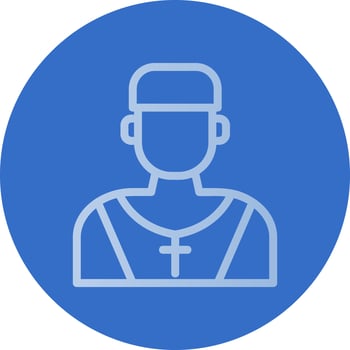 Priest Vector Icon Design