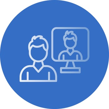 Online Conference Vector Icon Design