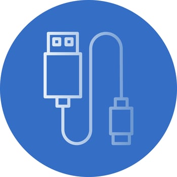 Data Cable Vector Icon Design