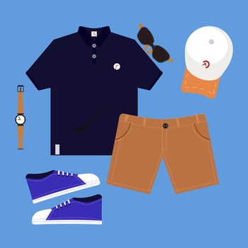 Flat Lay clothes vector