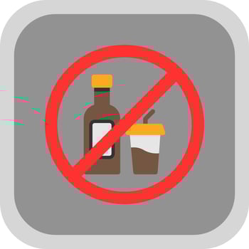No Drink Vector Icon Design