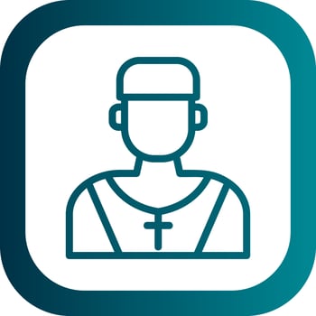 Priest Vector Icon Design