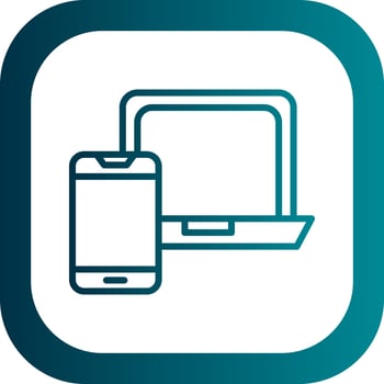 Mobile To Laptop Vector Icon Design