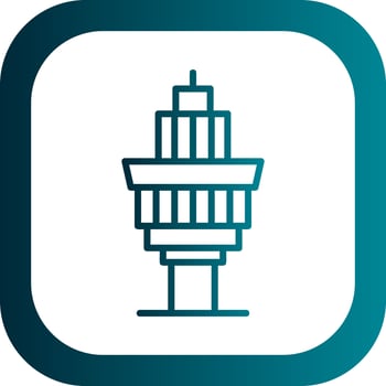 Control Tower Vector Icon Design