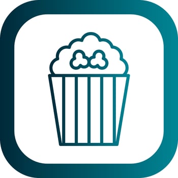 Pop Corn Vector Icon Design