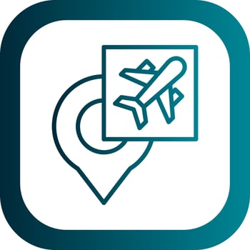 Airport Direction Vector Icon Design