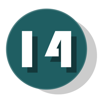 Bullet with number 14 png
