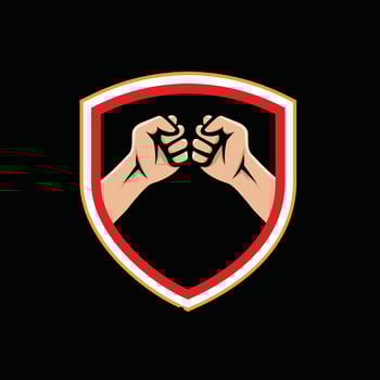 hand fist logo vector design