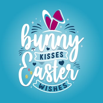 happy Easter Hand drawn calligraphy and brush pen lettering. design for holiday greeting card and invitation of the happy Easter day vector