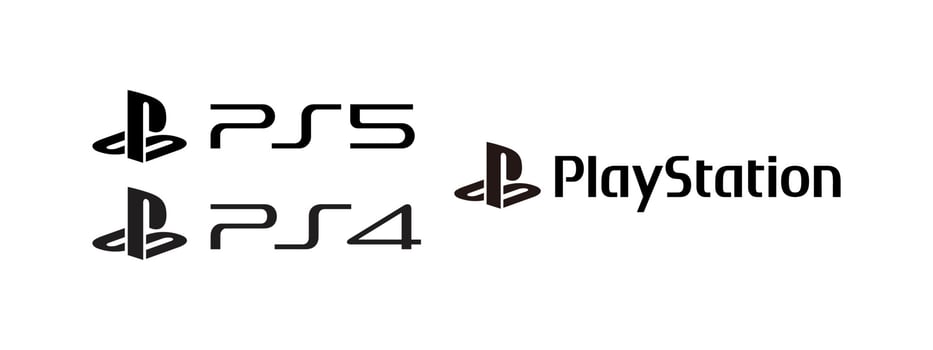 playstation, ps5, ps4 logo free vector
