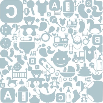 Baby a background on a children theme. A vector illustration