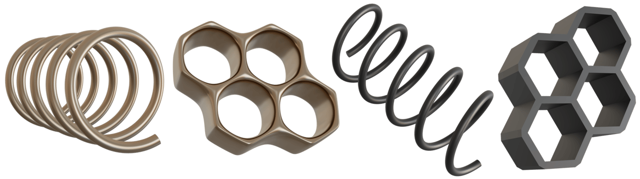 Set of stylish 3d geometric shapes, on transparent background. Black, metallic colors. Trendy design elements. Cut out objects. 3D rendering. png
