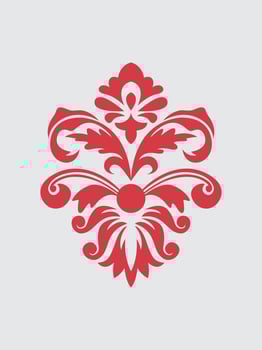 Damask stencil large swirl wall decal vinil illustration vector ornament clip art traditional pattern editable