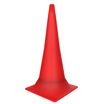 Traffic cone isolated on transparent png