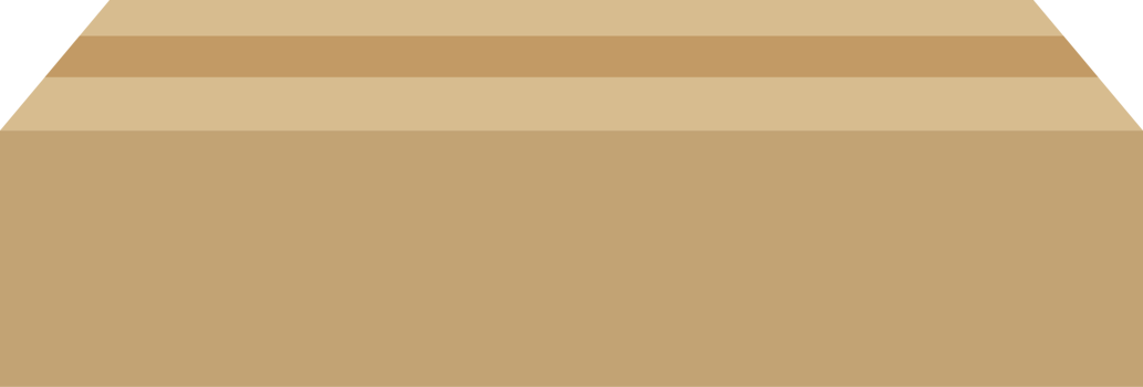 Closed cardboard box taped up, brown closed delivery packaging box png