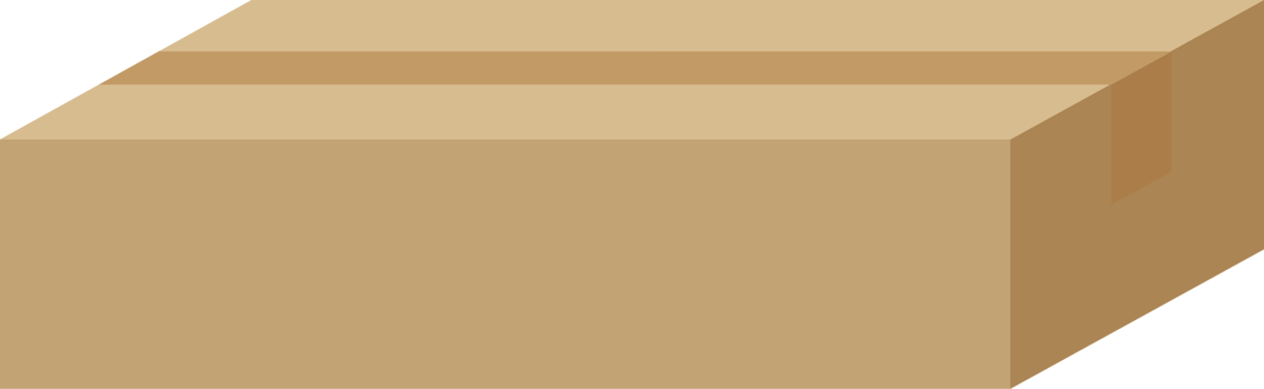 Closed cardboard box taped up, brown closed delivery packaging box png