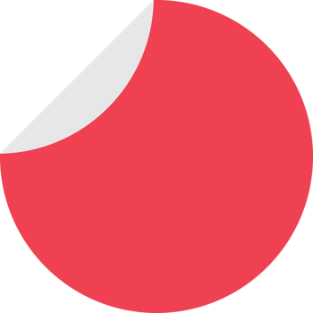 Red round sticker with white crease, Button Decoration Elements. png