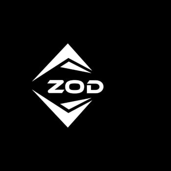 ZOD abstract technology logo design on Black background. ZOD creative initials letter logo concept. vector