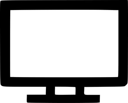 vector illustration of monitor shape