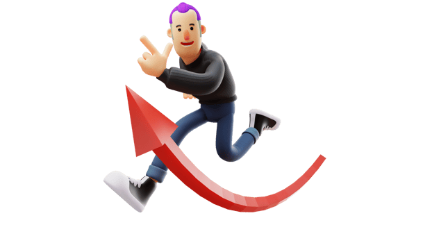 3D illustration. Young Man 3D cartoon character. Cheerful young man running pose. Cool young man is pointing at something. Handsome young man smiling happily. Happy young man. 3D cartoon character png