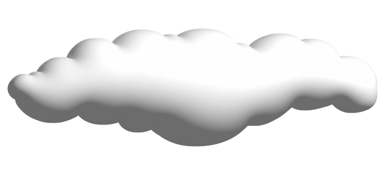 3D cartoon cloud png