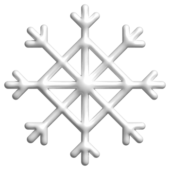 illustration of 3D snowflake png