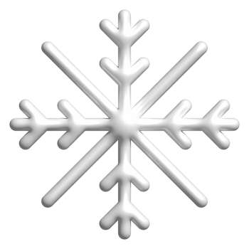 illustration of 3D snowflake png