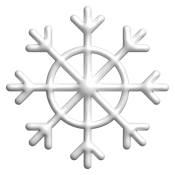 illustration of 3D snowflake png