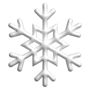illustration of 3D snowflake png