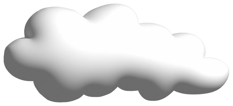 3D cartoon cloud png