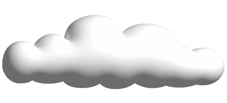 3D cartoon cloud png