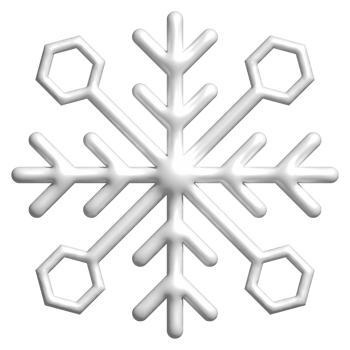 illustration of 3D snowflake png