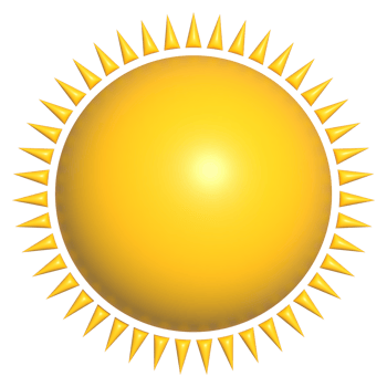 illustration of 3d sun icon png