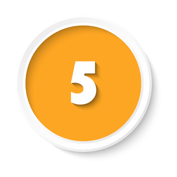 Bullet with number 5 png