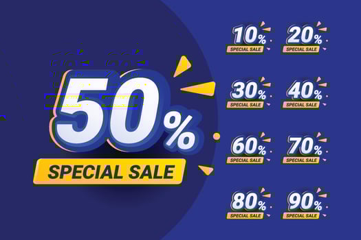 Discount Special Set Design vector