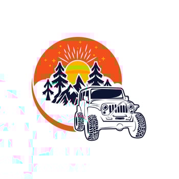 Off-road logo. Emblem extreme competition. Adventure suv and car club off-road elements. Beautiful vector illustration with unique textured letters isolated on white background.